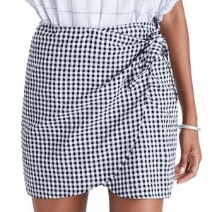 Madewell Gingham Side-Tie Skirt Size 4 - NWOT